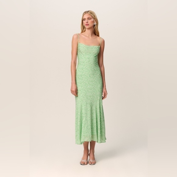 NWT Adoore Verona Dress Pool Blue Strappy Open Back Midi Dress Size 34 - US 4 - Picture 2 of 16